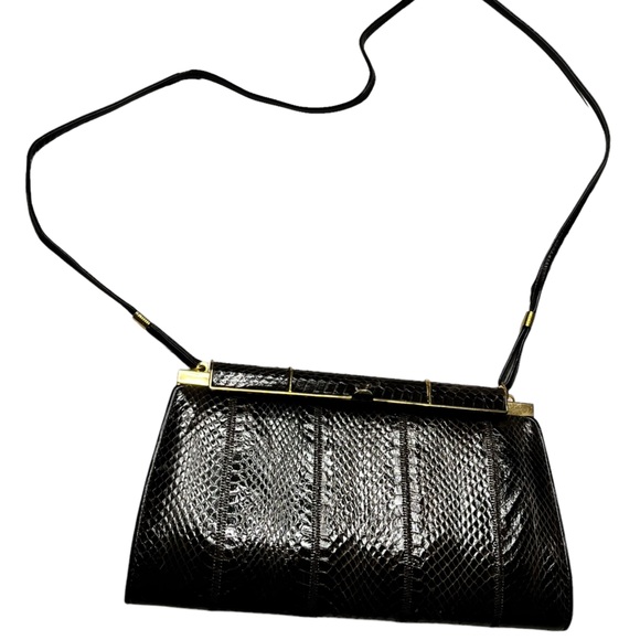 Vintage Glam: 1950's Authentic Snake Skin Handbag pre owned good condition - Picture 2 of 15